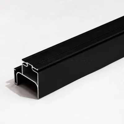 Черный профиль вертикальный боковой l3000 мм, черный матовый, для плиты 16 мм