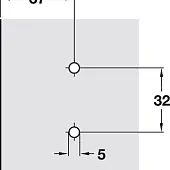 Петли мебельные Hafele монтажная планка нafеle duomatic sm, h=3мм, с евровинтами