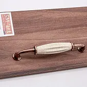 Ручки мебельные Metakor ручка мебельная country, 128мм, состаренная медь/фарфор трещинки 