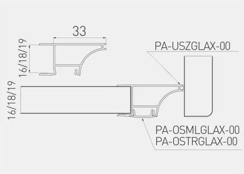 Профиль для светодиодных лент алюминиевый профиль glax для торца, дсп 16 мм, для светодиодной ленты ( 2 метра)